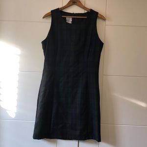 Laura Ashley Black and Green Midi Dress